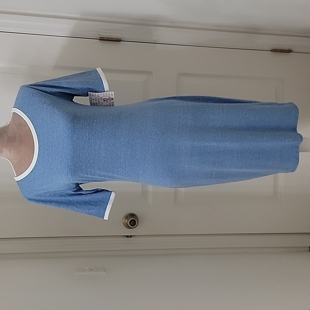 Lularoe Size S Julia Stretch Blue T-Shirt Dress. NEW with Tags.
